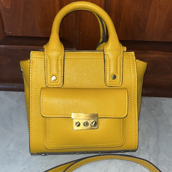 3.1 Phillip Lim Handbags - Philip Lim  Satchel. Crossbody Bag  mustard color  Expanding sides  Vegan   NWOT